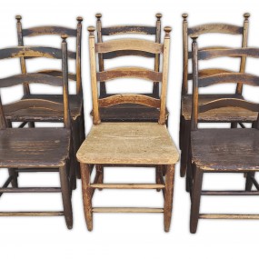 Rare ensemble de 6 chaises, Sibley, Nouvelle-Écosse