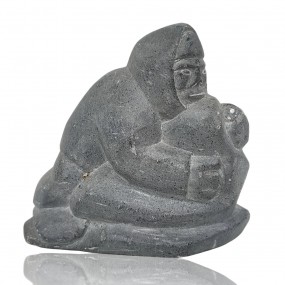 Vintage Inuit stone carving, sculpture 