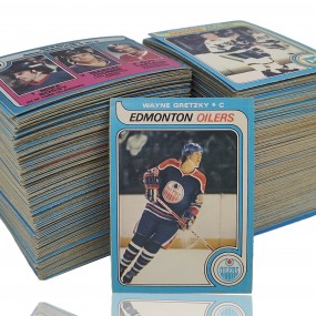 Série de cartes de hockey o-pee-chee 1979-80, comprenant Wayne Gretzky recrue #18 (378/396) L.N.H.