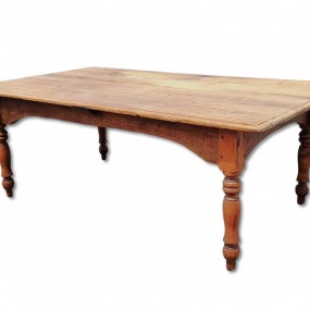 #54604 - <font class='barre'>975$</font> 625$ Table campagnarde antique avec pattes tournées, très base