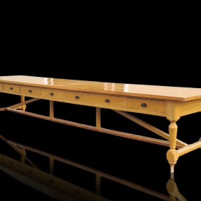 Refectory table, square nails asembly, esprit Louis XIII