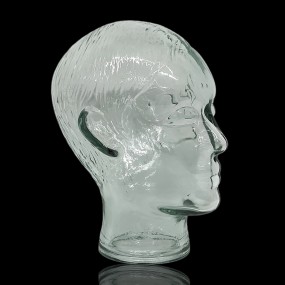 Tête en verre, mannequin 