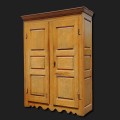 Antique 12 panels Quebec armoire, cupboard, early 19th century - 1