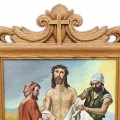 Way of the cross, 14 stations, frame carved by Bourgault  - 2