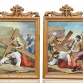 Way of the cross, 14 stations, frame carved by Bourgault  - 4