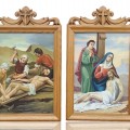 Way of the cross, 14 stations, frame carved by Bourgault  - 7