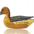 Appelant, canard sculpté en bois, signé Léo Chagnon  - 1