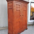 Antique Quebec 12 panels cupboard, armoire, base has been restored  - 7