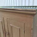 Antique pine cupboard, original color and square nails  - 5