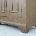 Antique pine cupboard, original color and square nails  - 6