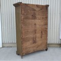 Antique pine cupboard, original color and square nails  - 7