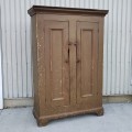 Antique pine cupboard, original color and square nails  - 9