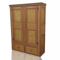 Armoire antique, rétrécie en hauteur dans le passé, base et corniche manquante  - 1