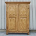 Antique diamond points armoire, cupboard, forged nails, early 19th century - 2