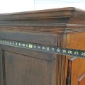 Armoire Québécoise antique en pin, clous forgés, très beau format, dos à caisson - 5