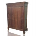 Armoire Québécoise antique en pin, clous forgés, très beau format, dos à caisson - 9