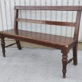 Antique bench wih turned legs  - 6