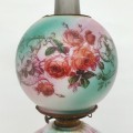 Victorian floral oil lamp  - 3