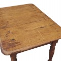 Antique turned legs table, 2 pine boards top  - 2