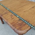 Antique turned legs table, 2 pine boards top  - 5