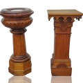 Church holy water stoup and (pedestal sold) - 1