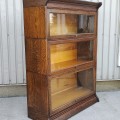 Antique oak multi-sections bookcases - 12