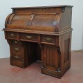 Antique eastlake roll-top desk, slant top desk - 11