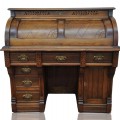 Antique eastlake roll-top desk, slant top desk - 2