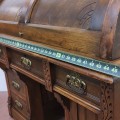 Antique eastlake roll-top desk, slant top desk - 4