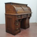 Antique eastlake roll-top desk, slant top desk - 10