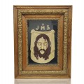 Frame with wax Christ portrait  - 1