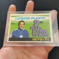 Carte de hockey de Jacques Plante, 2nd all-star team, o-pee-chee #256, 1971-72  - 3