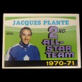 1971-72 O-Pee-Chee OPC Jacques Plante 2nd All-Star Team #256 - 1