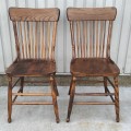 Antiques oak chairs  - 4