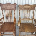 Antique pressback chairs  - 2