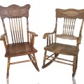 Antique pressback chairs  - 1