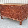 Antique Quebec blanket chest, original color  - 6