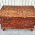 Antique Quebec blanket chest, original color  - 8