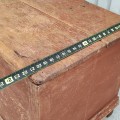 Antique Quebec blanket chest, forged nails and original color  - 4