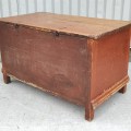 Antique Quebec blanket chest, forged nails and original color  - 7