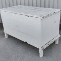 Antique blanket box, square nails  - 6