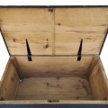 Antique pine blanket box, original color and square nails  - 2