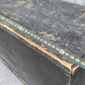 Antique pine blanket box, original color and square nails  - 3