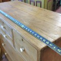 Antique pine bonnet chest of drawers - 3