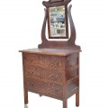 Antique chest of drawers with miror  - 2