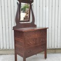 Antique chest of drawers with miror  - 3