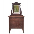 Antique chest of drawers with miror  - 1