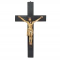 Wooden crucifix with wooden carved corpus - 1