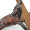 Wall wooden carved crucifix  - 3