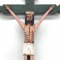 Crucifix mural, sculpture art populaire, Mexique  - 2